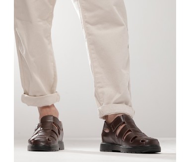 Sandali rialzanti Uomo | marrone +5cm | Mario Bertulli