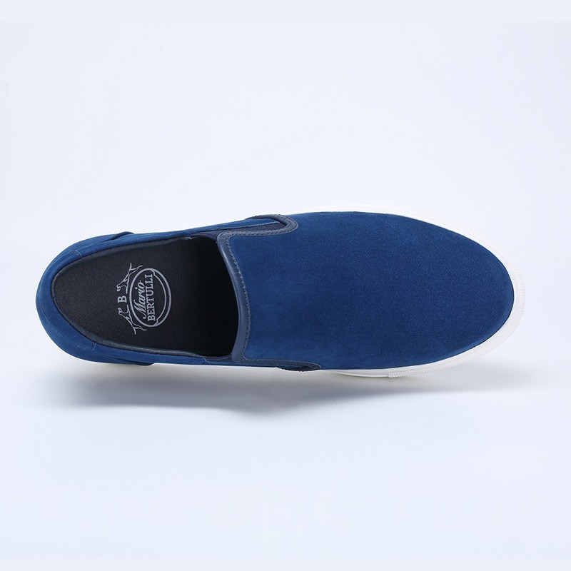 Sneakers Rehaussantes Sempione suede marine +6 cm