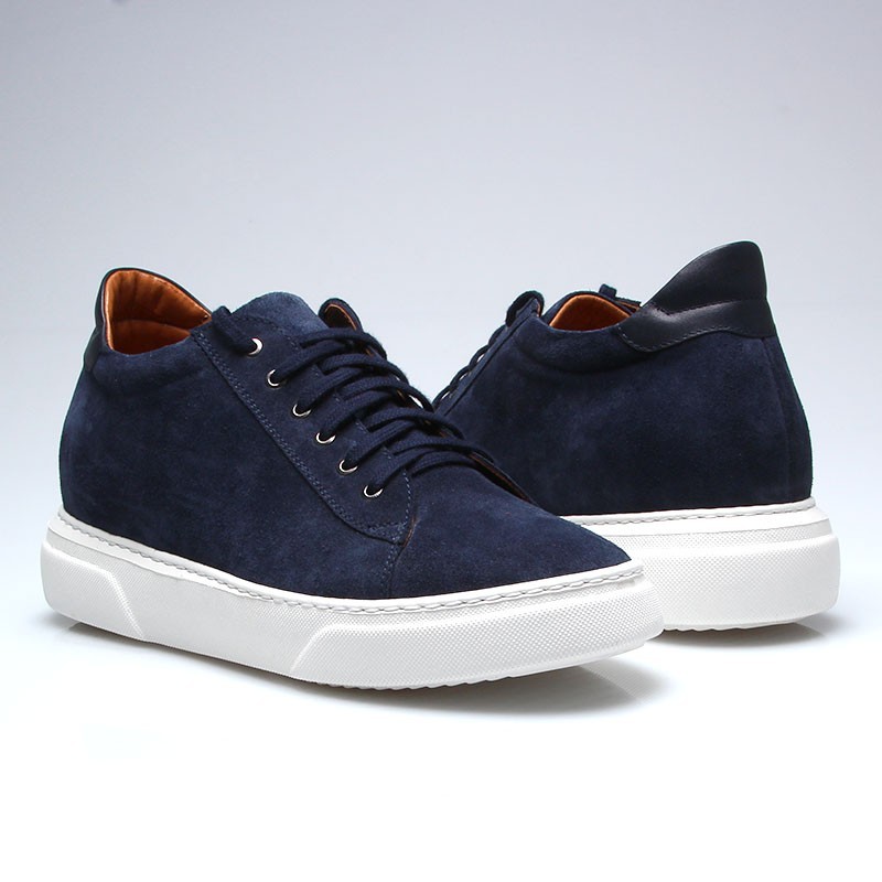 Sneakers Rialzanti Brera blu +7,5cm
