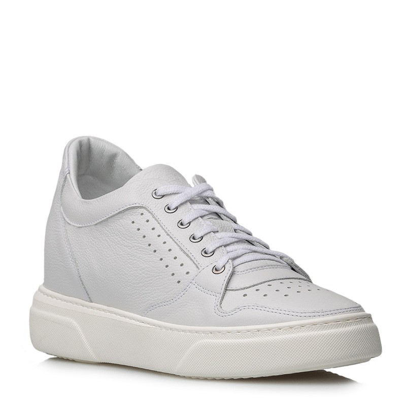 Sneaker Donato bianco perla +7cm - mario bertulli