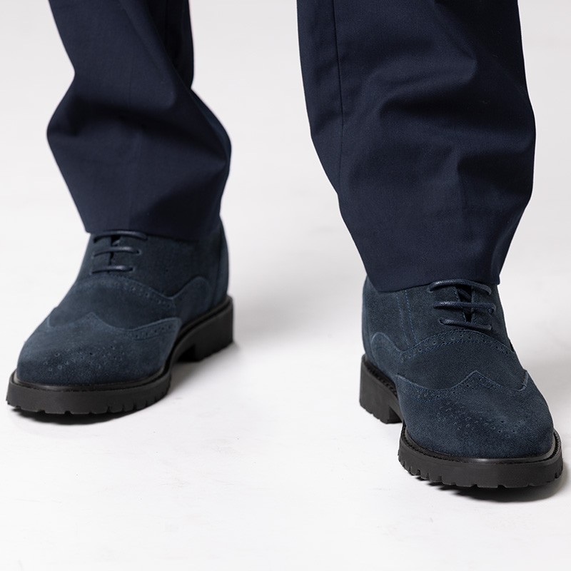 Scarpe cecina blu +6.5cm - mario bertulli