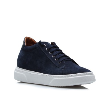 Sneakers Rialzanti Brera blu +7,5cm