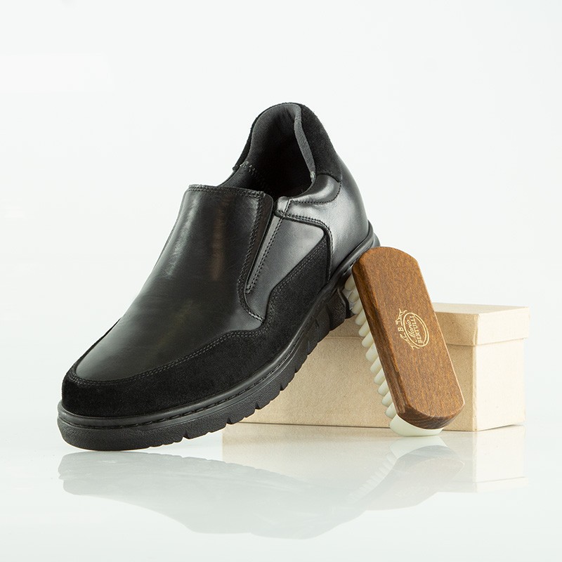 Mocassino italiano rialzante uomo | nero +6,5cm | Mario Bertulli