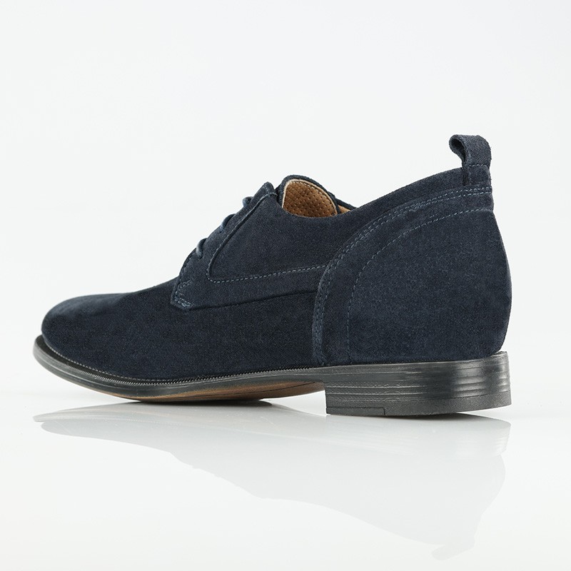 Scarpa Derby con rialzo uomo | blu +6,5cm | Mario Bertulli