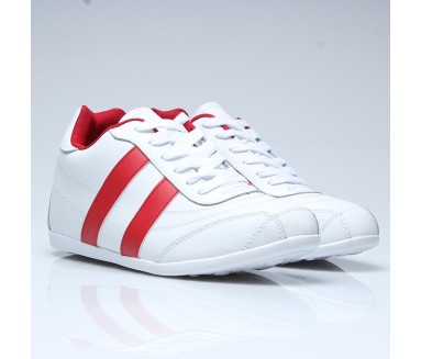 Scarpa sportiva sorrento bianco/rosso +5cm