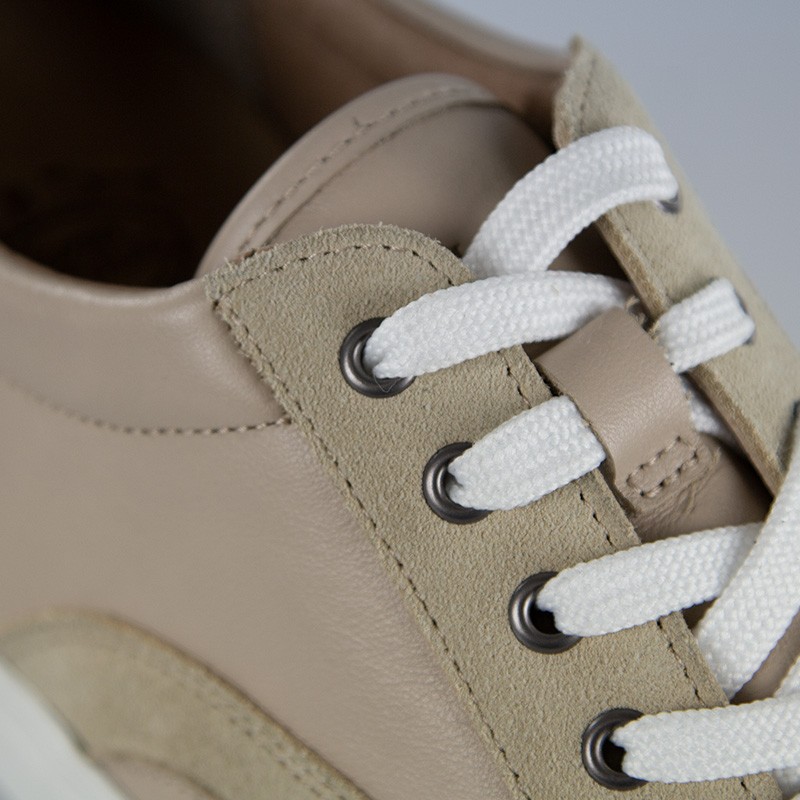 Sneaker tacco rialzante uomo | sabbia +6 cm | Mario Bertulli