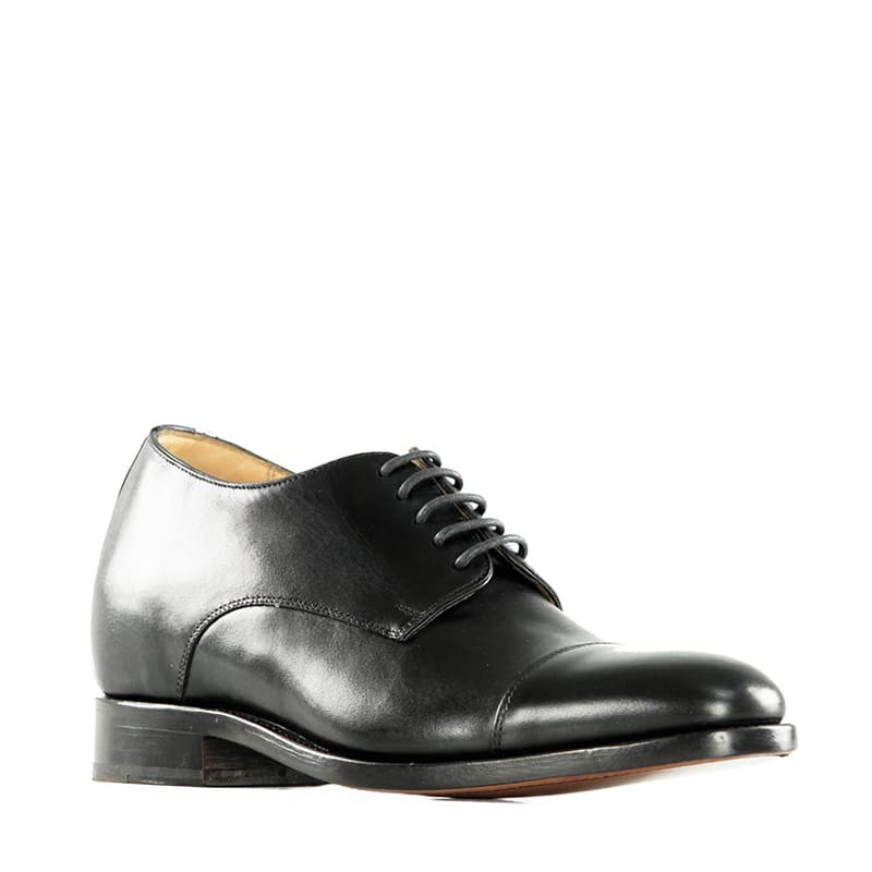 Scarpa Derby con zeppa Uomo | Nero +6 CM | Mario Bertulli
