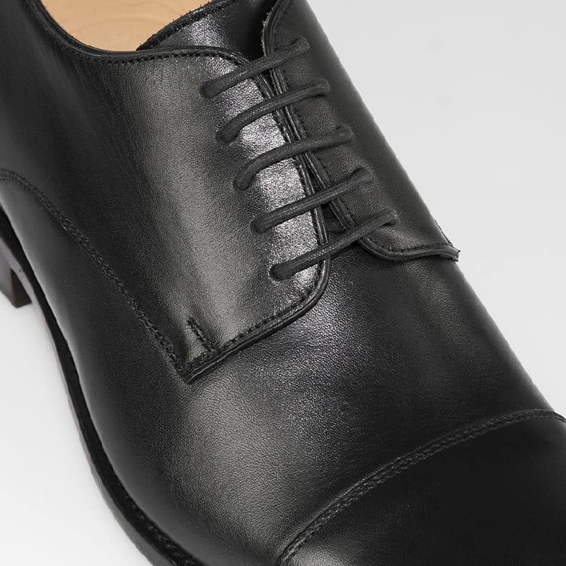 Scarpa Derby con zeppa Uomo | Nero +6 CM | Mario Bertulli