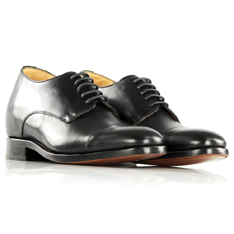 Scarpa Derby con zeppa Uomo | Nero +6 CM | Mario Bertulli