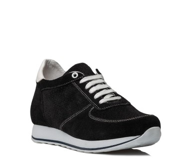Sneaker camaiore nero +7cm - mario bertulli