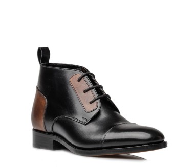 Stivale fabio goodyear nero/marrone +6cm