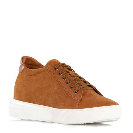 Sneaker tacco rialzante uomo | Cognac +7,5cm | Mario Bertulli