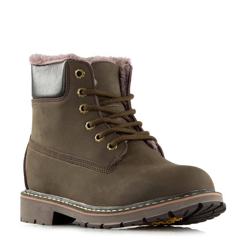 Boots rialzanti imbottiti Bormio marrone +7.5cm