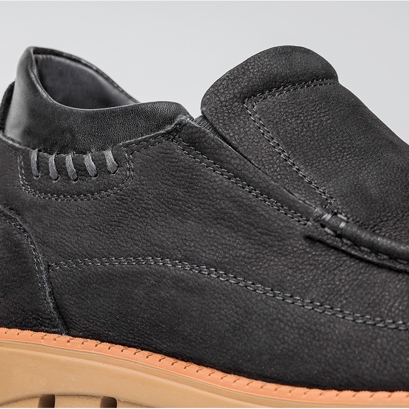 Mocassino italiano rialzante uomo |nero +5.5cm | Mario Bertulli