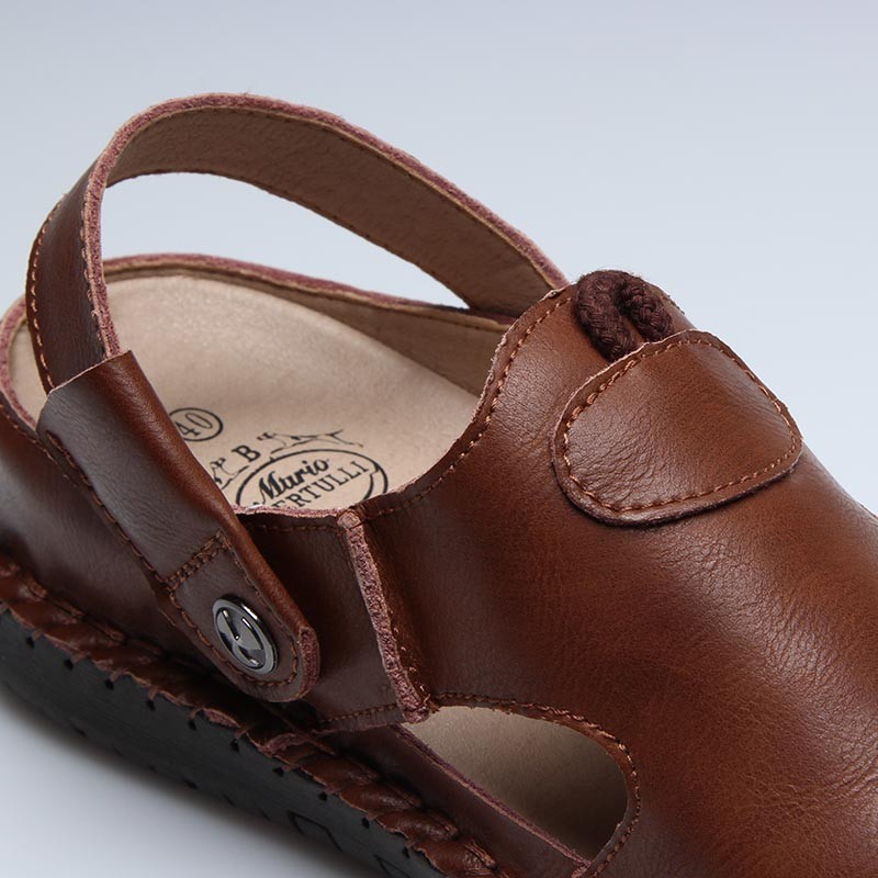 Ciabatte rialzanti uomo | marrone +5cm | Mario Bertulli