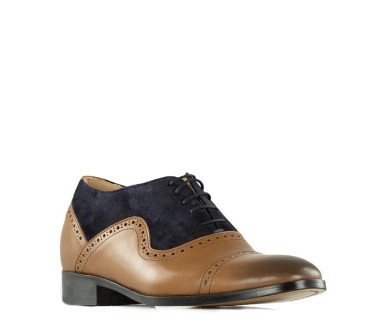 Donatello goodyear blu notte/caramello +6cm