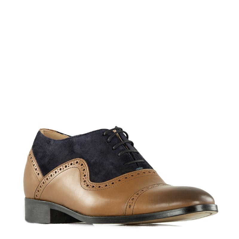 Donatello goodyear blu notte/caramello +6cm