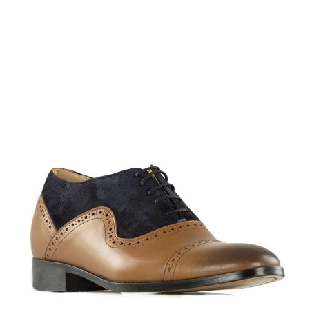 Donatello goodyear blu notte/caramello +6cm