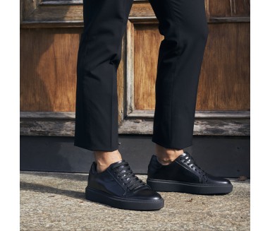 Sneaker tacco rialzante uomo | Modica nero +6cm | Mario Bertulli