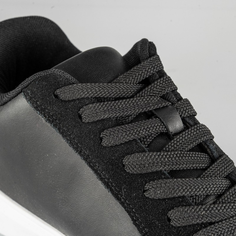 Lecce Sneakers Rialzate Nere +7 cm (Stessa misura del modello ordinato)