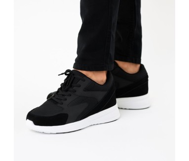 Sneakers rialzate Veroli nere +7 cm