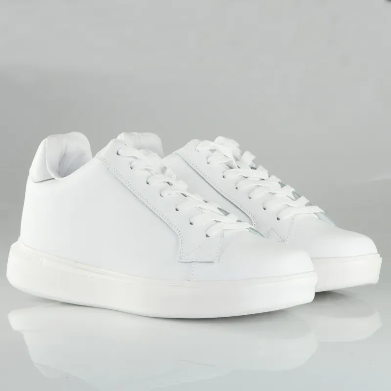 Lecce Sneakers Rialzate Bianche +7 cm (Stessa misura del modello ordinato)