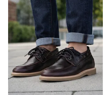 Mocassino uomo rialzante Manarola marrone +5cm