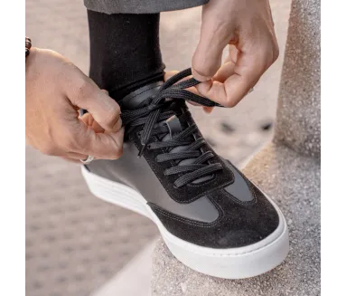 Treviso Sneaker rialzata nero +6 cm