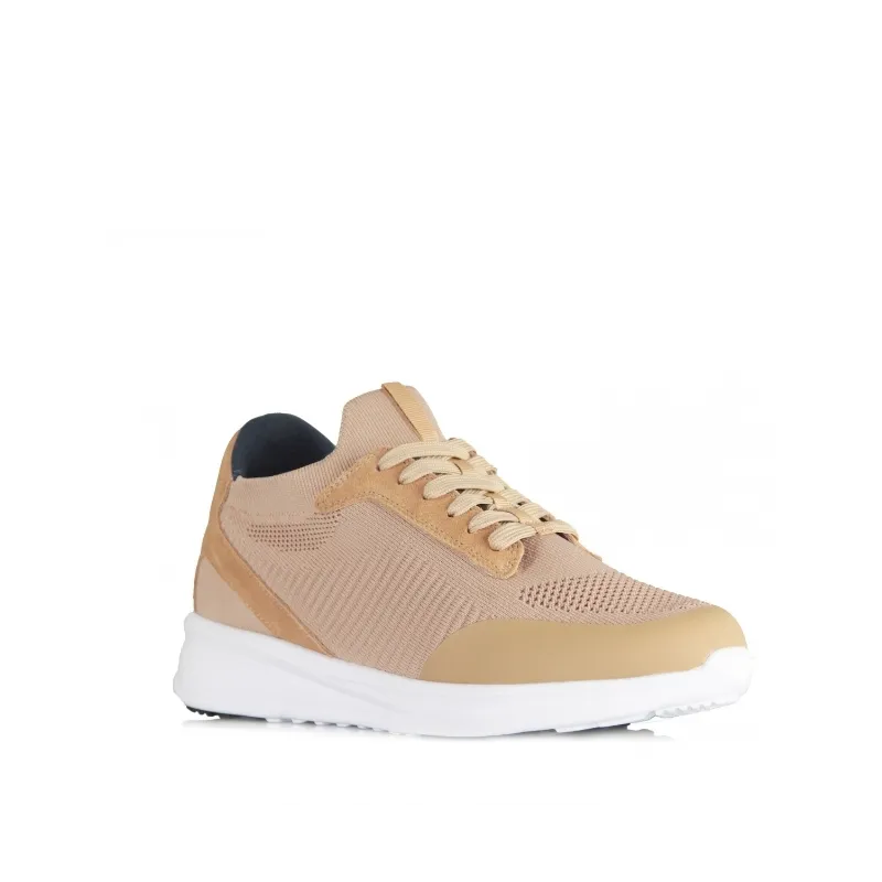 Napoli Sneaker rialzata sabbia scura +6 cm