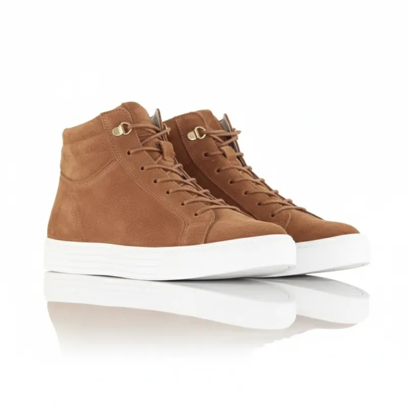 Savona Sneaker rialzata marrone +7 cm