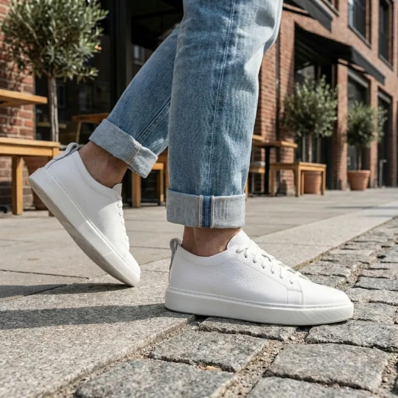 Sneakers Rialzanti Linosa Bianco | +6 cm Made in Italy