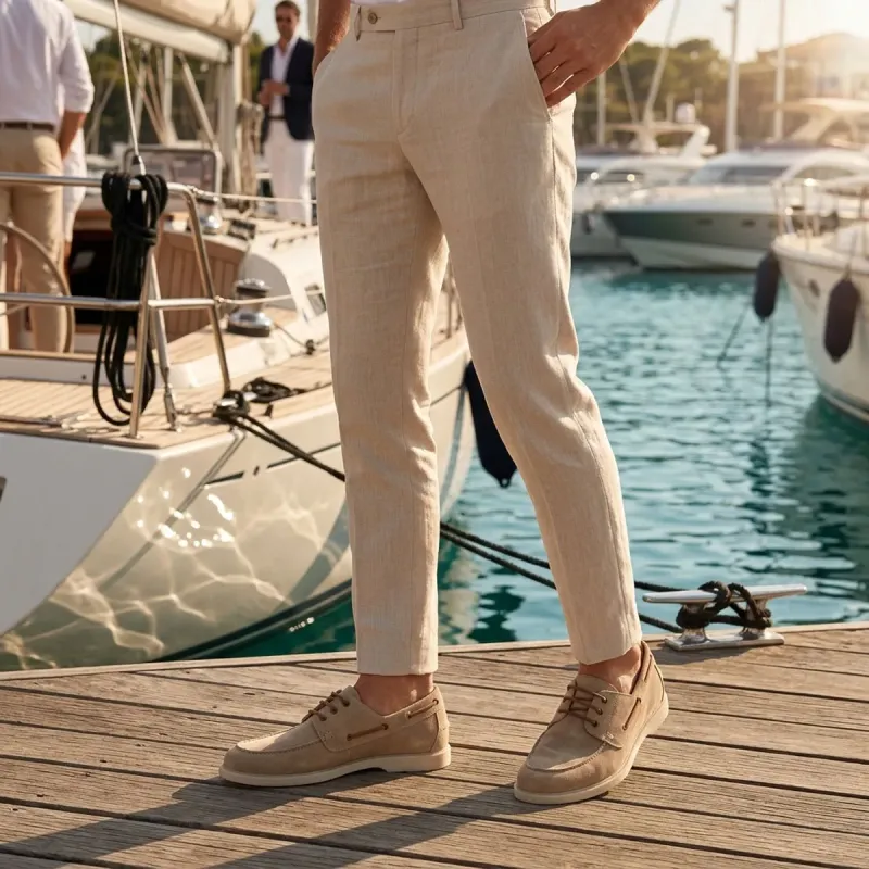 Mocassini rialzati Tropea beige uomo +5 cm