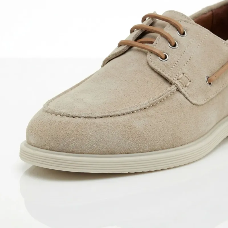 Mocassini rialzati Tropea beige uomo +5 cm