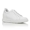 Sneakers rialzate Brera Alto in pelle bianca +9 cm