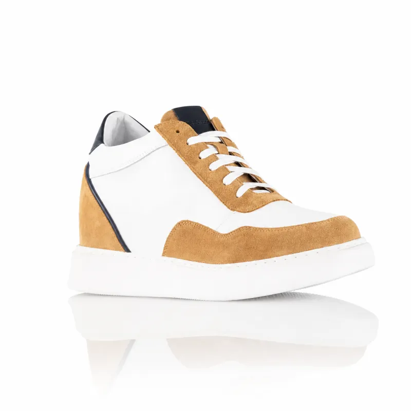 Sneakers Rialzanti Potenza beige +9cm