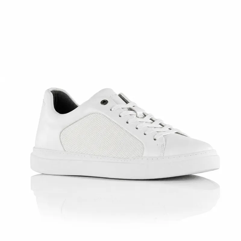 Sneaker con tacco compensato Uomo | bianco +6 cm | Mario Bertulli