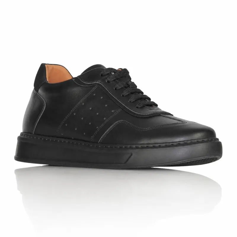 Sneakers Rialzanti Roma nero +7 cm