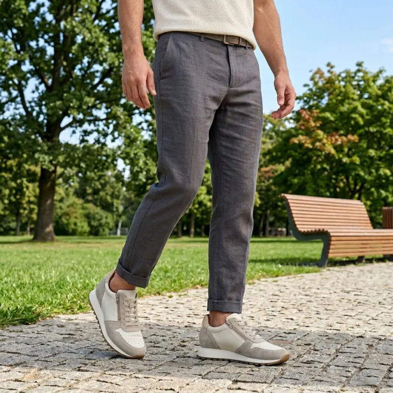 Sportiva rialzante uomo | beige +7,5cm | Mario Bertulli