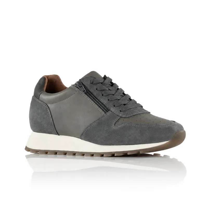 Sportiva rialzante uomo | grigie +7,5cm | Mario Bertulli