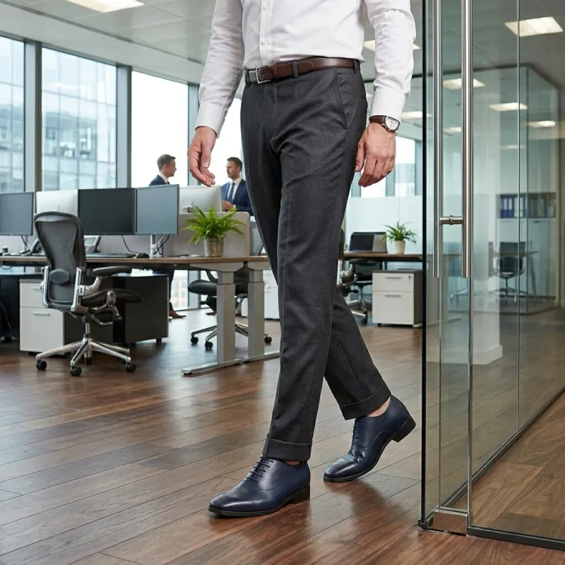 Richelieu compensato Uomo | Blu navy +7,5 CM | Mario Bertulli