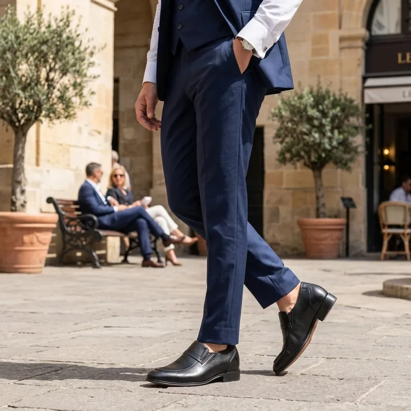 Mocassino rialzante da uomo | Nero +8 CM | Mario Bertulli