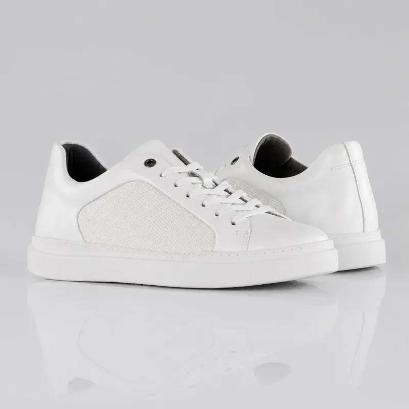 Sneaker con tacco compensato Uomo | bianco +6 cm | Mario Bertulli