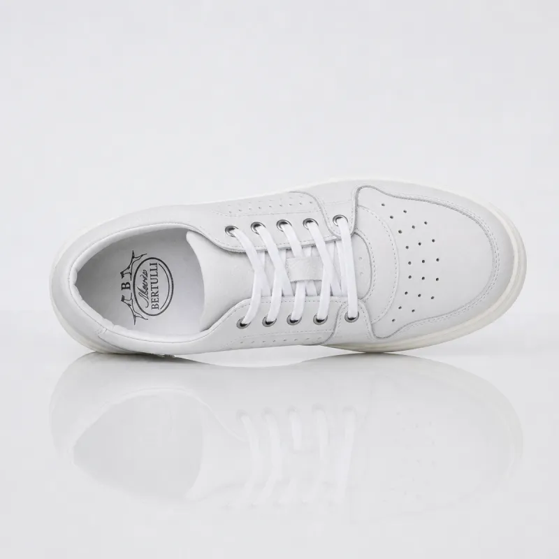 Sneaker Donato bianco perla +7cm - mario bertulli