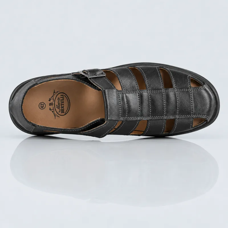 Sandali rialzanti Uomo | nero +5cm | Mario Bertulli