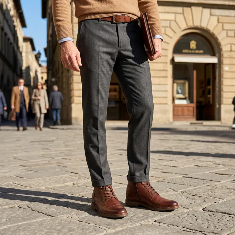Stivaletti foderati con zeppa Uomo | Nero +7.5 CM | Mario Bertulli