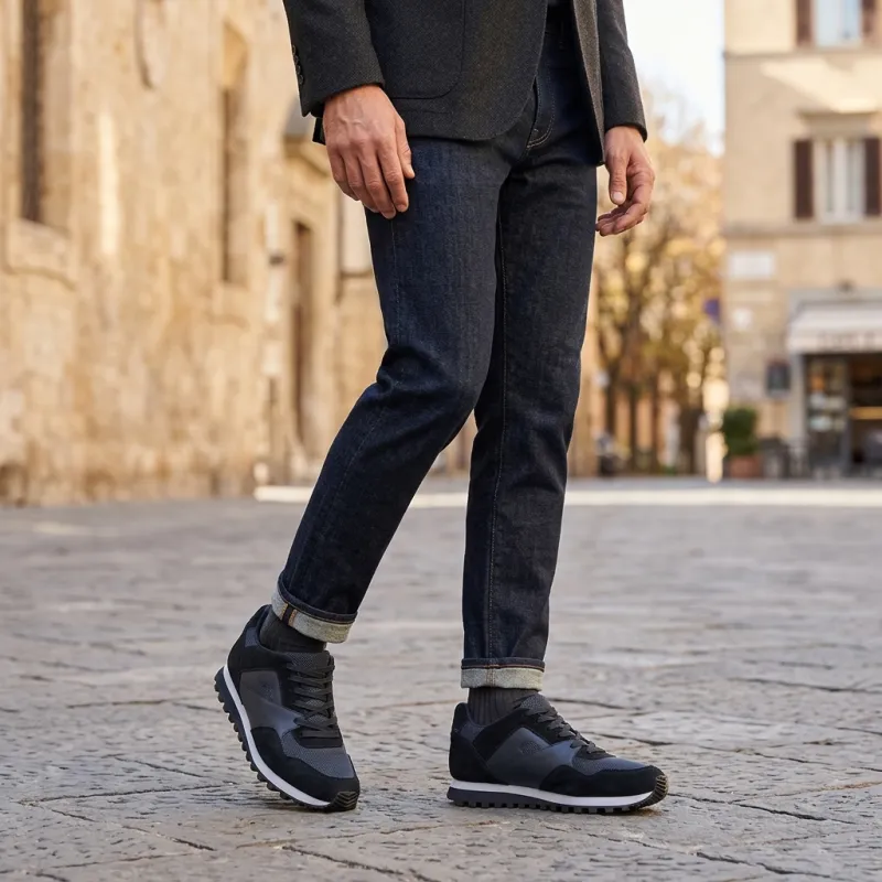 Sportiva pelago blu marino +7cm - mario bertulli