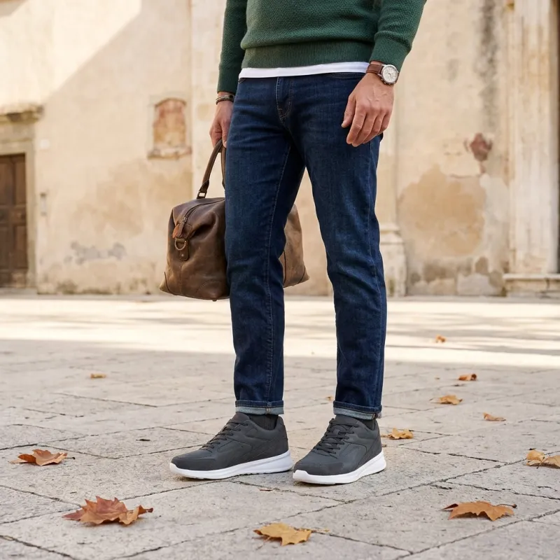 Veroli Sneaker rialzata grigio scuro +7 cm