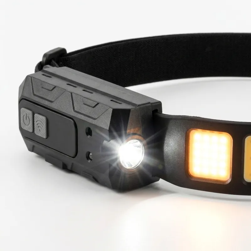 Lampada frontale LED ricaricabile | Fascia flessibile