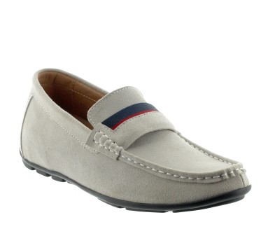 mocassino italiano rialzante Uomo - Grigio chiaro - Nubuck - +5 CM - Sardegna - Mario Bertulli