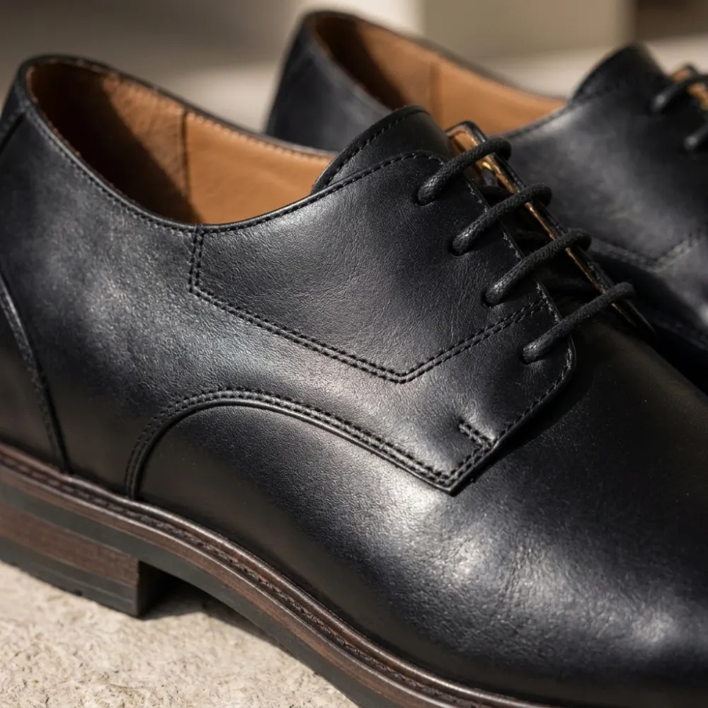 Scarpe rialzanti Palau nere +7,5cm